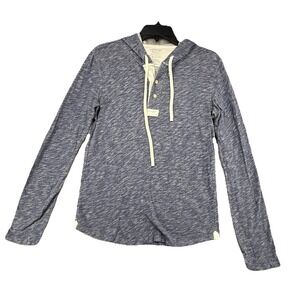 Vince‎ Mens Cotton Lightweight Hoodie Small Blue